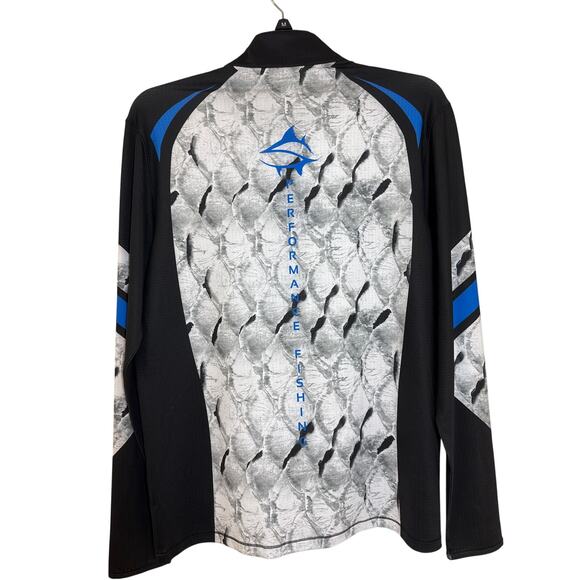 NWT LOCO SKAILZ Medium Performance Fishing Shirt Long Sleeve 1/4 Zip Thumb Hole - Picture 3 of 6